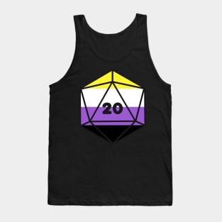 D20 - Nonbinary Pride Dice Tank Top